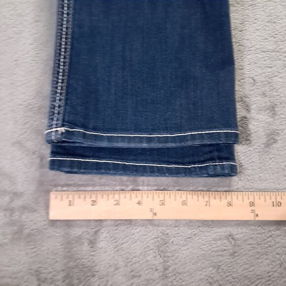 BKE Harper Bootcut Jean Women 33x30.5, Tag 30x31.5 Blue Stretch Thick Stitch - Picture 13 of 15